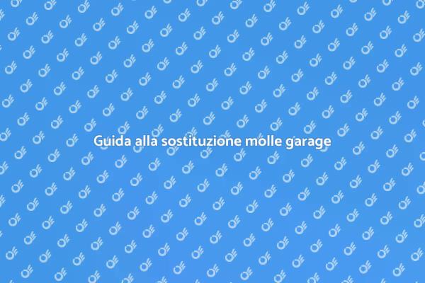 Sostituzione molle porta garage facile