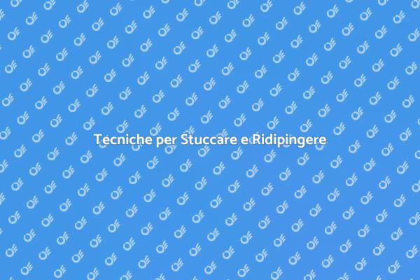 Come Stuccare e Ridipingere una Trabeazione