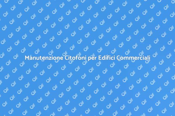 Citofoni: Assistenza per Edifici Commerciali