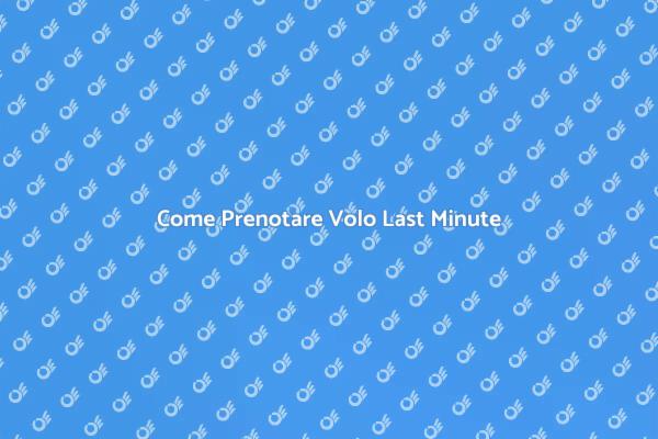 Volo Last Minute: Prenotazione Semplice