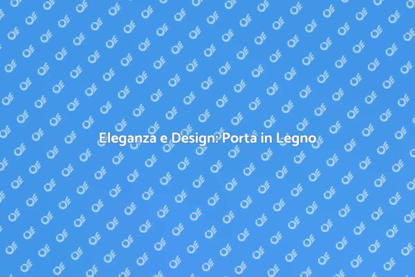 Porta Esterno di Design in Legno