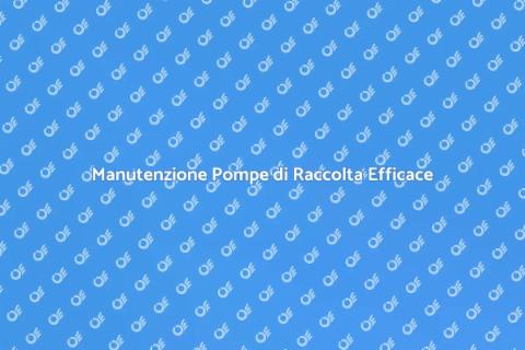 Assistenza Pompa di Raccolta Casa