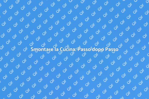 Ristrutturazione: Smontare la Cucina