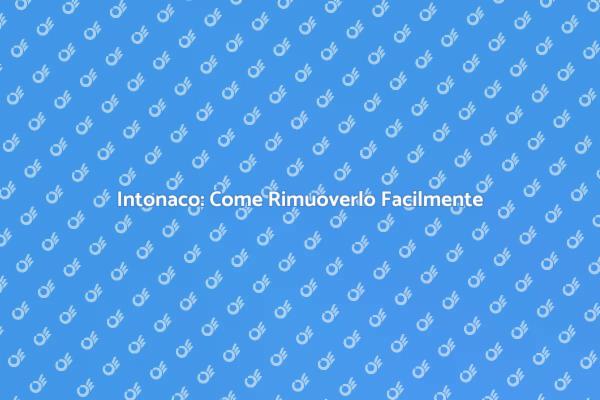 Ristrutturare: Rimuovere l'Intonaco