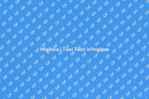 Correzione di Bozze in Inglese