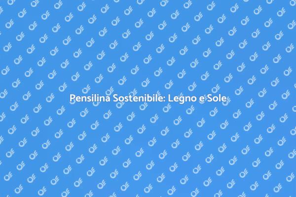 Sostenibilità con Pensilina in Legno