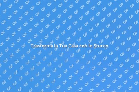 Decorazione Parete Esterna con Stucco
