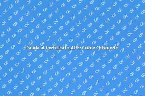 Certificato di Prestazione Energetica