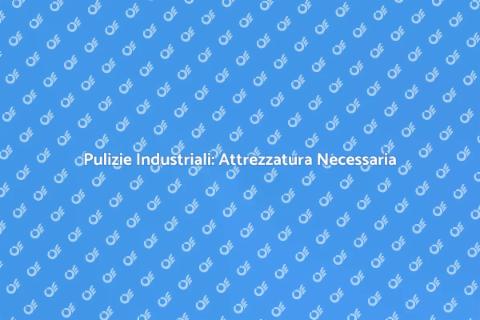 Attrezzatura per Pulizie Industriali