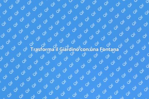 Fontana da Giardino con Aerazione