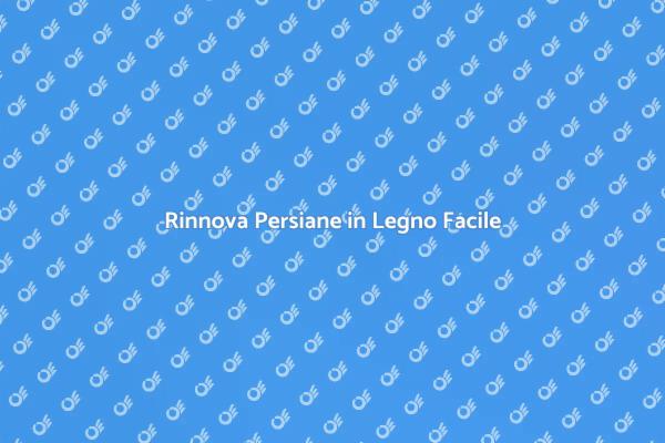 Come Smaltire Persiane in Legno