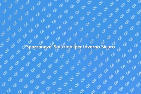 Spazzaneve: Il Tuo Aiuto Invernale