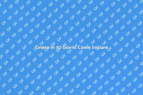 Imparare Cinese in un Mese Facile