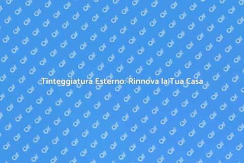 Imbiancatura e Tinteggiatura Esterno