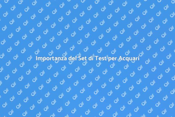 Monitorare la Qualità dell'Acqua