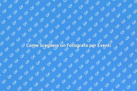Fotografo Professionista per Eventi