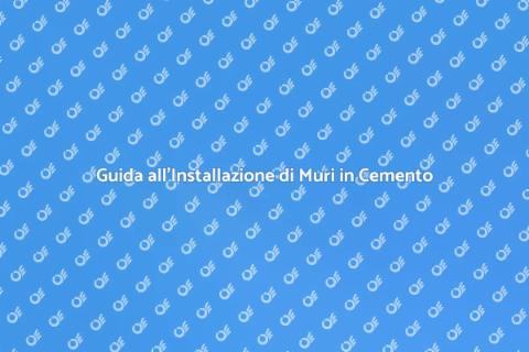 Installare un Muro di Cemento Facile