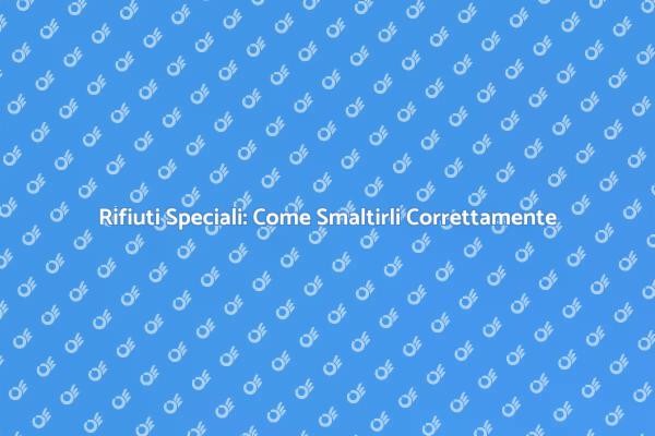 Guida Completa allo Smaltimento Rifiuti