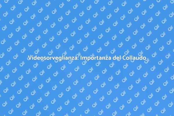 Sicurezza: Collaudo Videosorveglianza Necessario