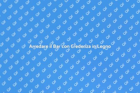 Credenza Bassa in Legno per Bar