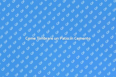 Timbrare un Patio in Cemento