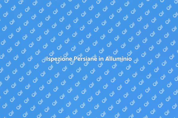L'Ispezione delle Persiane in Alluminio