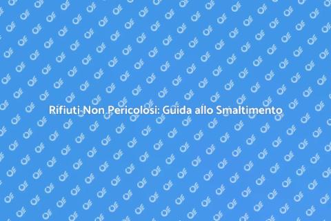 Smaltimento Rifiuti Non Pericolosi