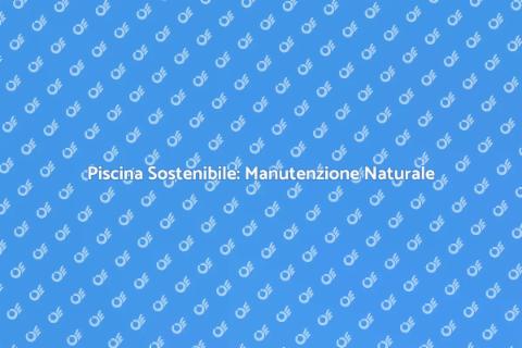 Manutenzione Eco della Piscina