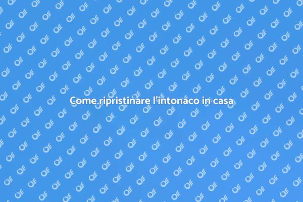 Rinnova l'intonaco della tua casa