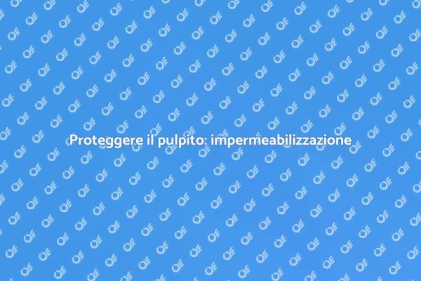 Necessità di impermeabilizzazione pulpito