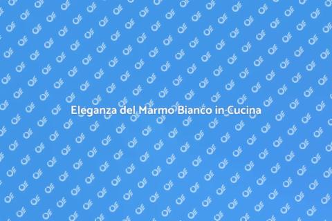 Piano Cucina in Marmo Bianco Elegante