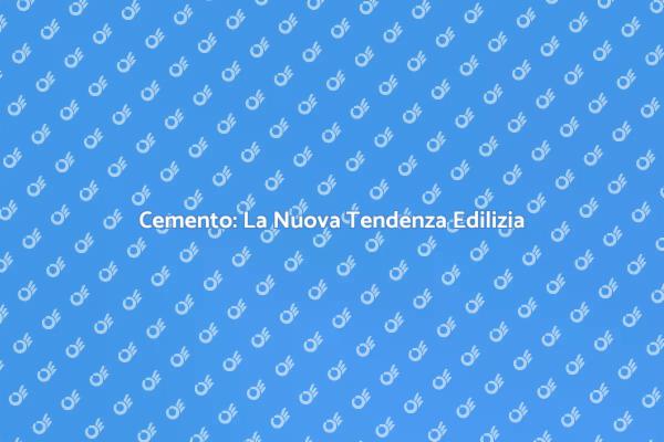 Pavimentazione in Cemento: Innovazione e Stile