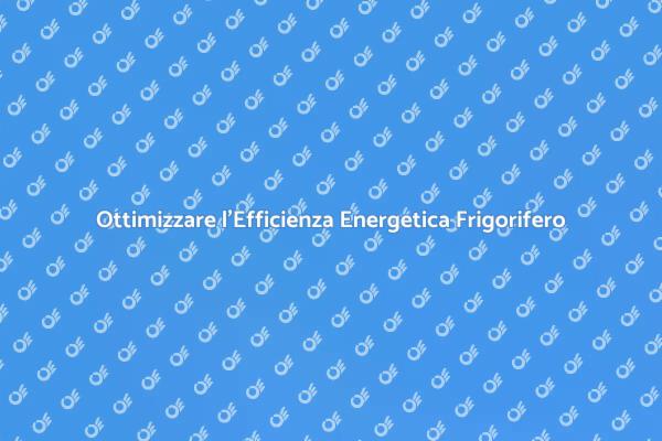 Migliora l'Efficienza Energetica del Frigorifero