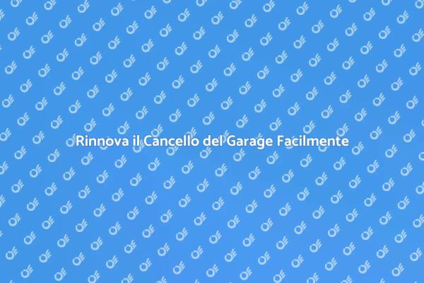Rinnova il Tuo Garage con Stile