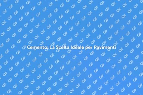 Pavimentazione in Cemento: Versatilità