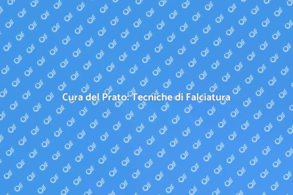 Prato Perfetto: Tecniche di Falciatura