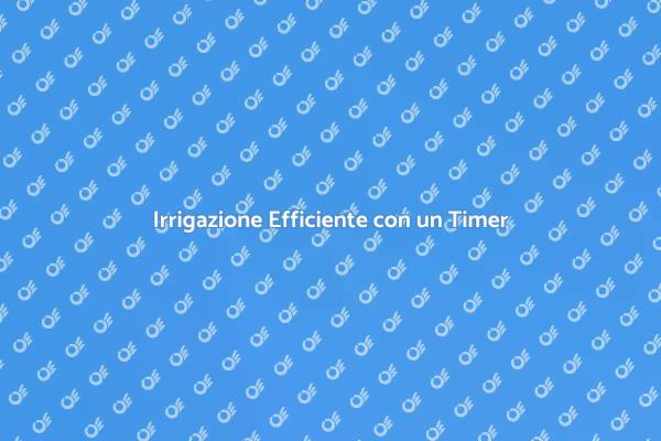 Ottimizza l'Irrigazione con un Timer