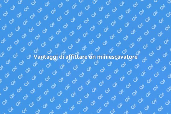 Affitto miniescavatore: guida pratica