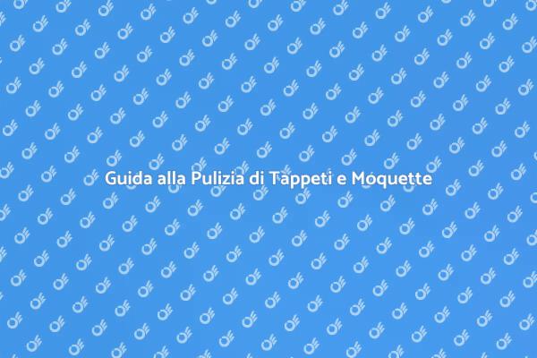 Mantieni i Tuoi Tappeti Sempre Puliti