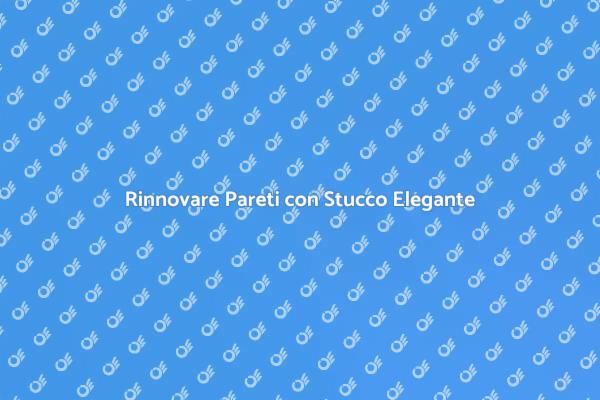 Eleganza delle Pareti con Stucco