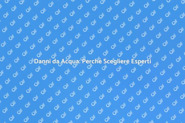 Danni da Acqua: L'Importanza dei Professionisti