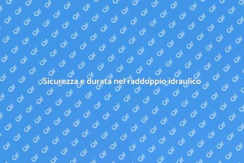 Sigillare opere raddoppio idraulico