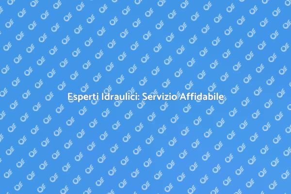 Idraulici Esperti per Ogni Imprevisto