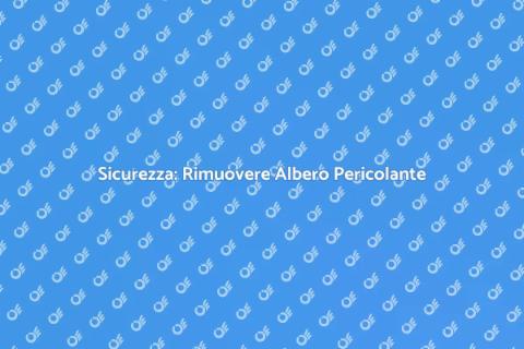 Rimuovere Albero Pericolante Sicuro