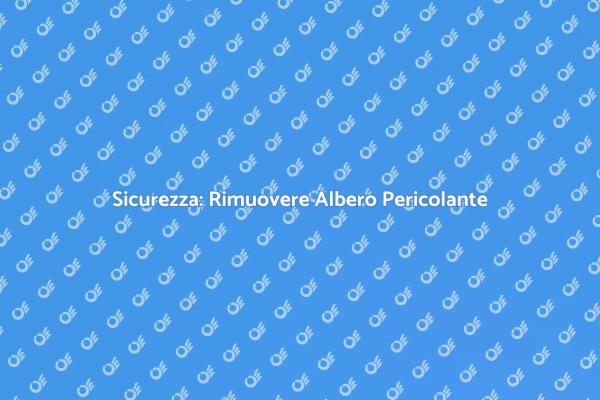 Alberi Pericolanti: Rimozione Sicura