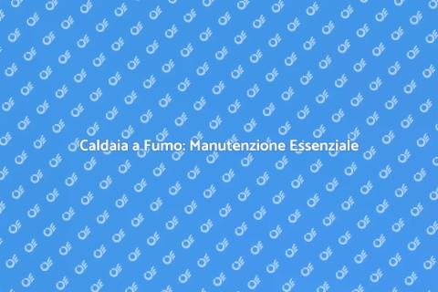 Manutenzione Annuale Caldaia a Fumo