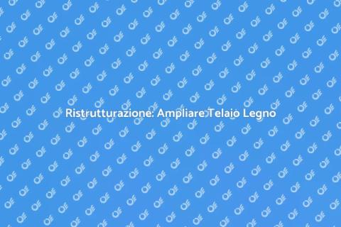 Ampliare Telaio in Legno per Casa