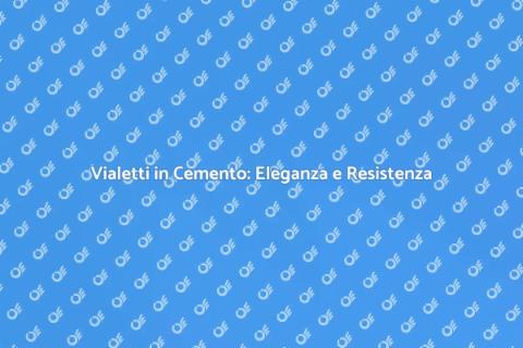 Vialetto in Cemento Armato per Esterni