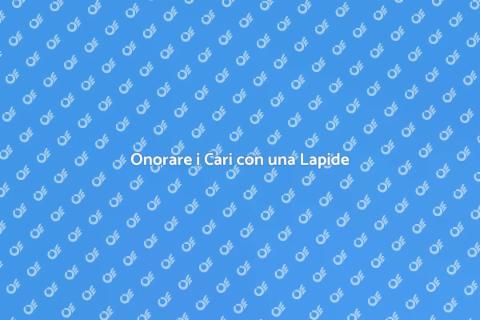 Decorazione di una Lapide: Un Tributo