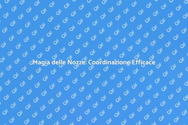 Pianifica il Tuo Matrimonio Senza Stress